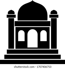 Moschee Symbol Silhouette Illustration Vektorillustration schwarz einzeln