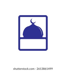 Mosque icon, silhouette, outline, vector, illustration, isolated