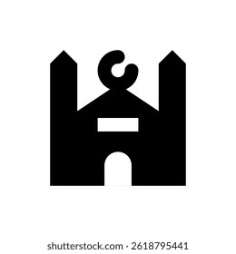 ícone de mesquita design simples, ícone de islã, ícone de religião