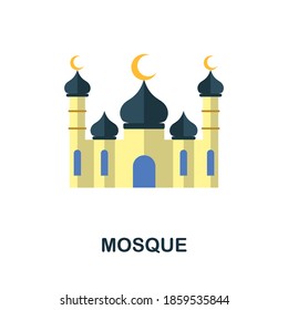 Mosque icon. Simple element from muslim collection. Creative Mosque icon for web design, templates, infographics and more