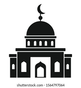 Mosque icon. Simple illustration of mosque vector icon for web design isolated on white background