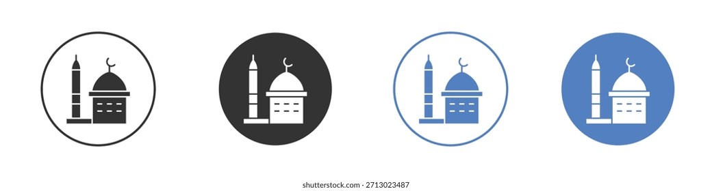 Icono de la mezquita simple Vector minimalista EPS