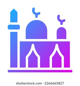 mosque icon solid gradient purple style ramadan illustration vector element and symbol perfect. Icon sign from modern collection for web.