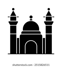 ícone de mesquita design de vetor sólido em estilo moderno
