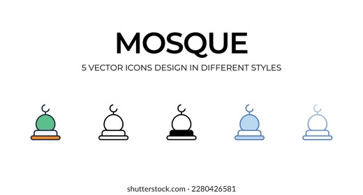 Icono de mezquita. Adecuado para diseño de páginas Web, aplicaciones móviles, UI, UX y GUI.