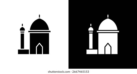 Symbolsammlung für Moscheen. Flache Vektorgrafik.