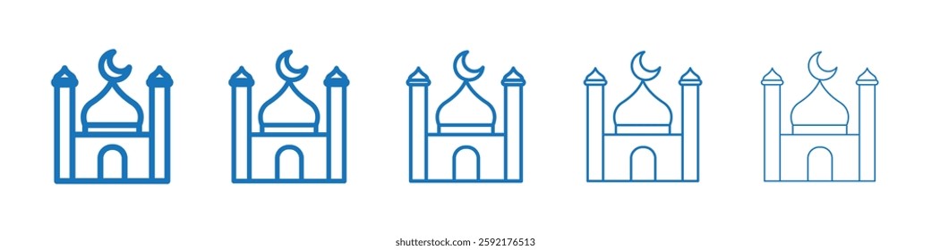 Mosque icon Symbol collection thin outline set