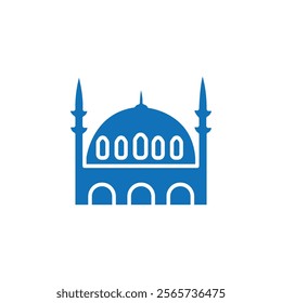 Mosque icon Thin line illustration set
