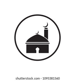 Mosque icon trendy design template
