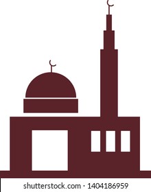 Mosque icon in trendy flat style isolated on white background