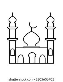 mosque icon, vector best line icon.