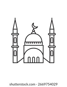 Icono de la mezquita, el mejor ícono de la línea del Vector.