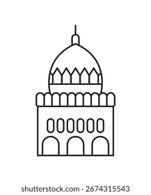ícone de mesquita, ícone de melhor linha do vetor.