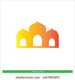 ilustración de diseño vectorial de icono de mezquita