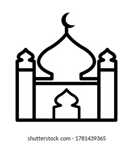 Plantilla de diseño de vectores de iconos de mezquita