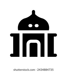 mosque icon. vector glyph icon for your website, mobile, presentation, and logo design.