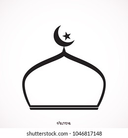 Mosque icon, vector Illustration, design template