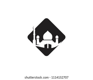 Mosque icon vector Illustration design template