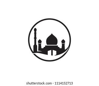 Mosque icon vector Illustration design template