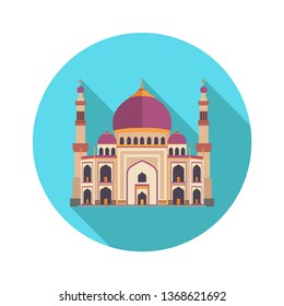 Mosque icon vector Illustration design template, Ramadan Kareem Flat Design - Vector