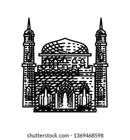 Mosque icon vector Illustration design template