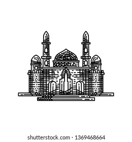 Mosque icon vector Illustration design template