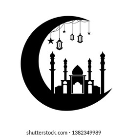 Mosque icon vector Illustration design template
