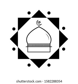 Mosque icon vector Illustration design template