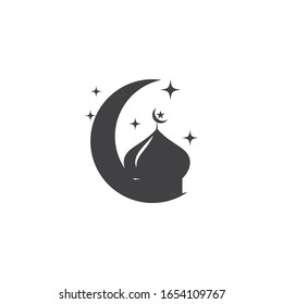 Mosque  icon Vector Illustration design Logo template