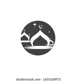 Icono de mezquita Diseño de ilustración Plantilla de logotipo