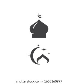 Mosque  icon Vector Illustration design Logo template