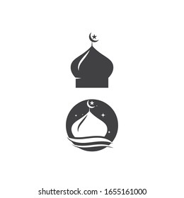 Mosque  icon Vector Illustration design Logo template