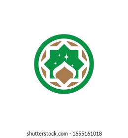 Moschee-Symbol-Vektorillustration-Illustrationsdesign-Logo-Vorlage