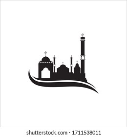  Icono de mezquita vector plantilla de diseño de ilustración