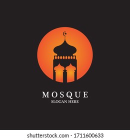Mosque icon vector Illustration design template