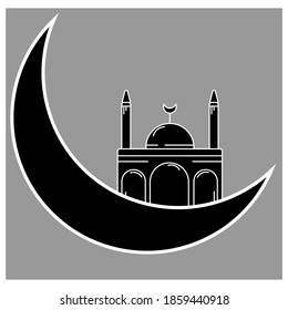 Mosque icon vector Illustration design template