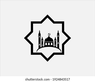Mosque icon vector Illustration design template
