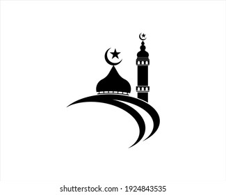 Moschee-Symbol, Vektorgrafik-Design-Vorlage
