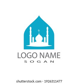 Mosque icon vector Illustration design template