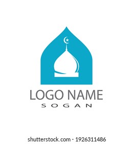 Mosque icon vector Illustration design template