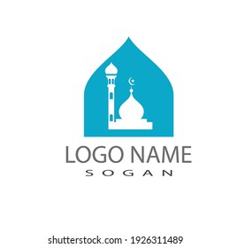 Moschee-Symbol, Vektorgrafik-Design-Vorlage