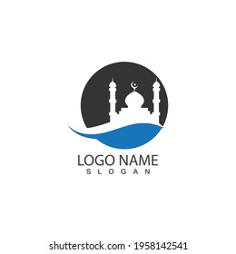 Mosque icon vector Illustration design template