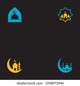 Mosque icon vector Illustration design template