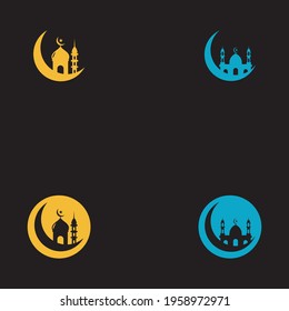 Mosque icon vector Illustration design template