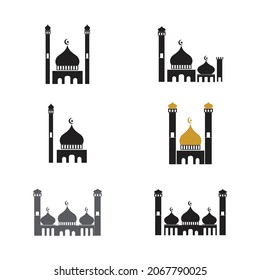 Moschee-Symbol, Vektorgrafik-Design-Vorlage