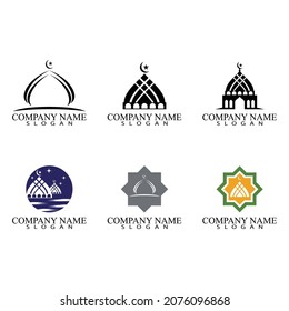 Mosque icon vector Illustration design template