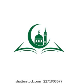 Vector de icono de mezquita Plantilla de diseño de ilustración	