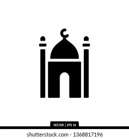 Mosque Icon Vector Illustration Logo Template