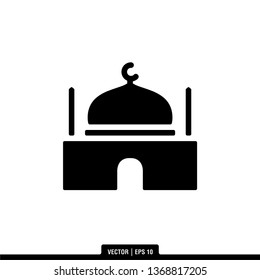 Mosque Icon Vector Illustration Logo Template