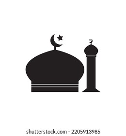 mosque icon vector illustration logo design